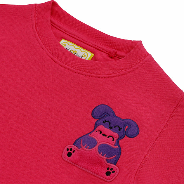 Squeaky Fuchsia Crew Neck Sweatshirt