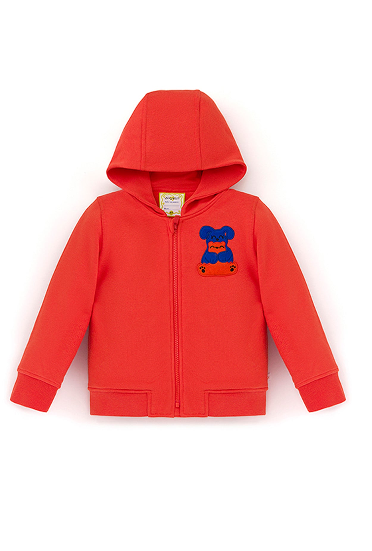 Ses Çıkaran Turuncu Fermuarlı Kapüşonlu SWEATSHIRT