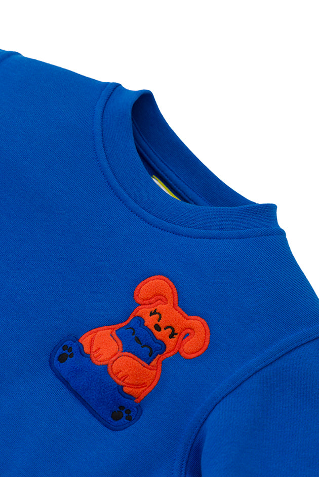 Ses Çıkaran Saks Mavisi Bisiklet Yaka SWEATSHIRT