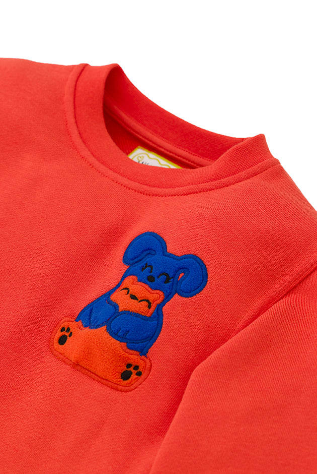 Ses Çıkaran Turuncu Bisiklet Yaka SWEATSHIRT