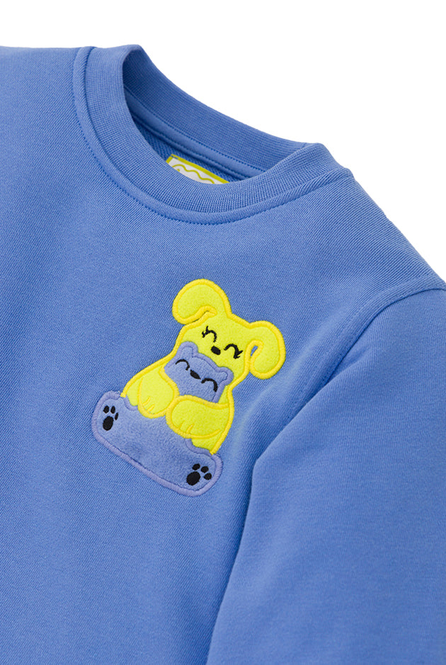 Ses Çıkaran Lila Bisiklet Yaka SWEATSHIRT