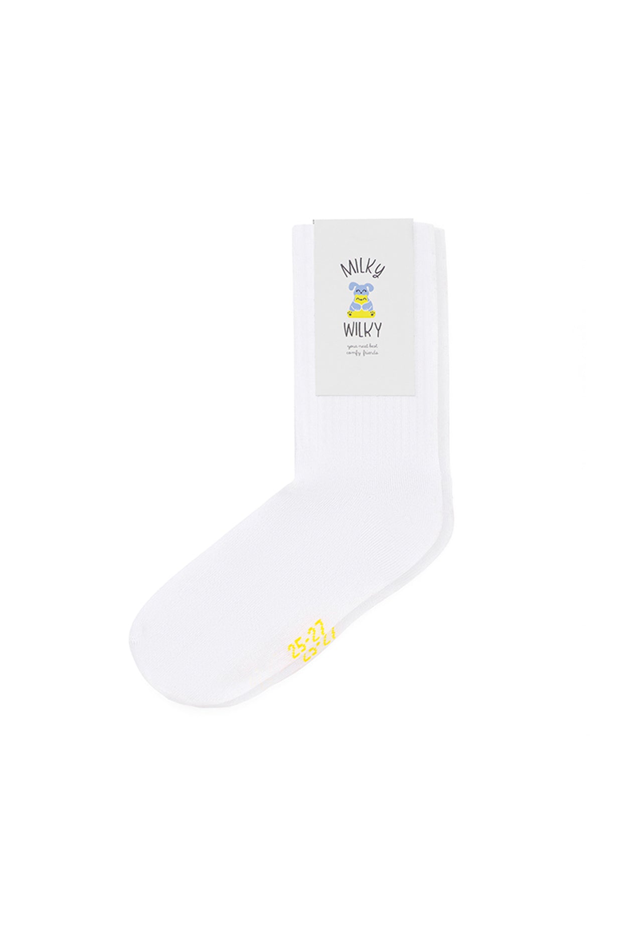 Çocuk ve bebek beyaz çorap– Milky Wlky etiketi ile
