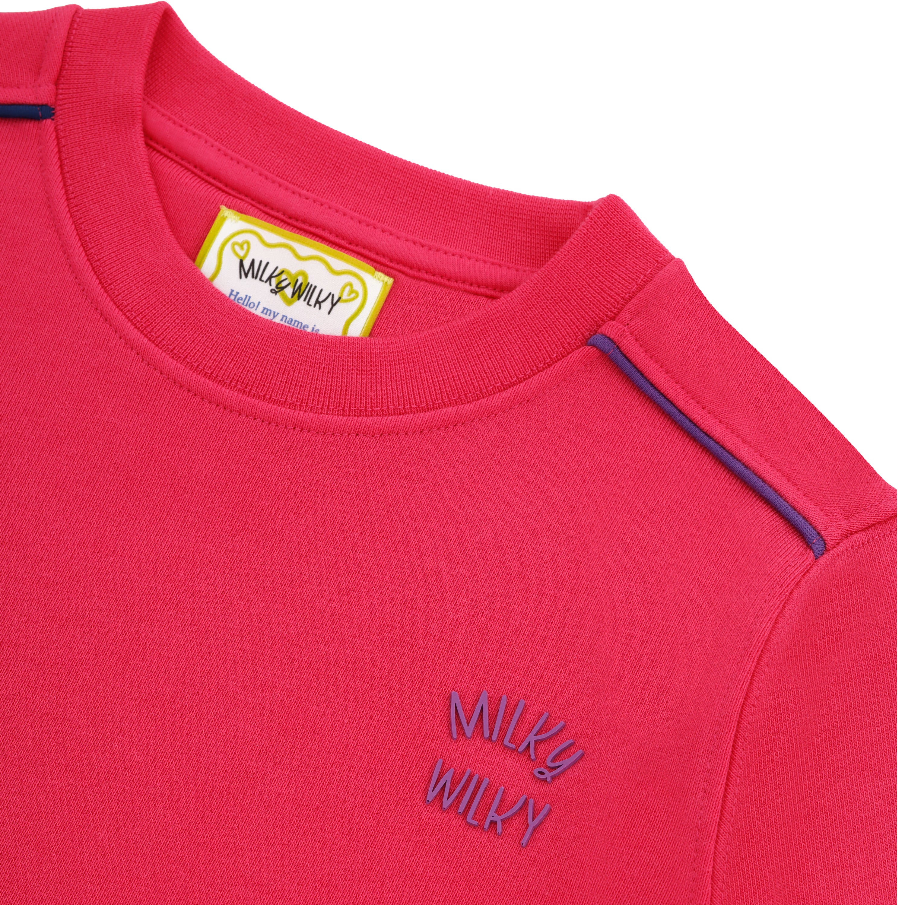 Kız Çocuk Fuşya Bisiklet Yaka SWEATSHIRT