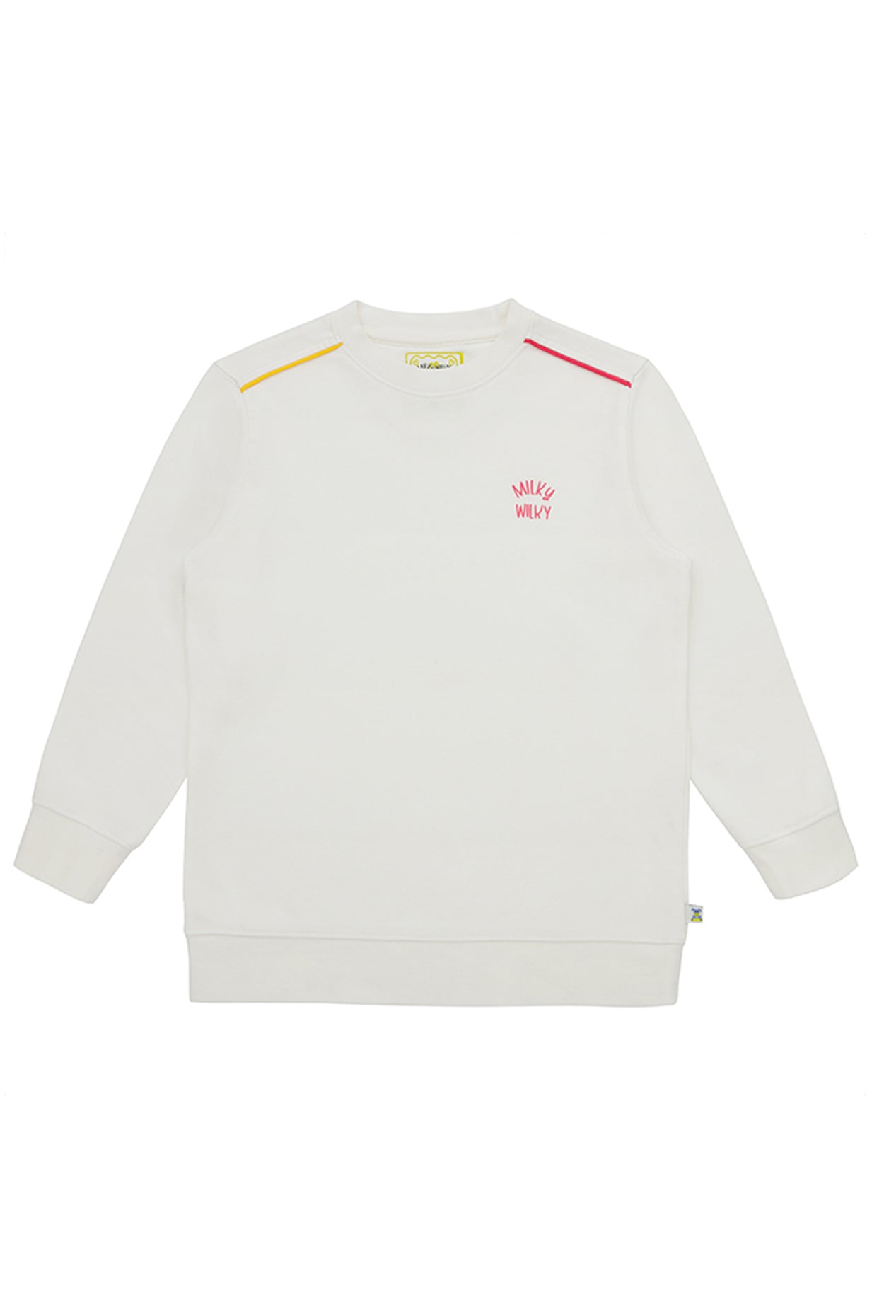 Kız Çocuk Beyaz Bisiklet Yaka SWEATSHIRT