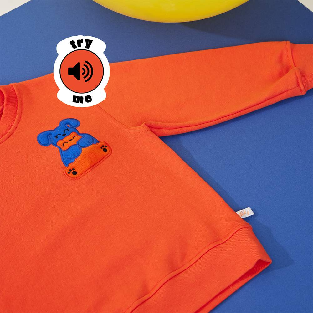 Ses Çıkaran Turuncu Fermuarlı Kapüşonlu SWEATSHIRT