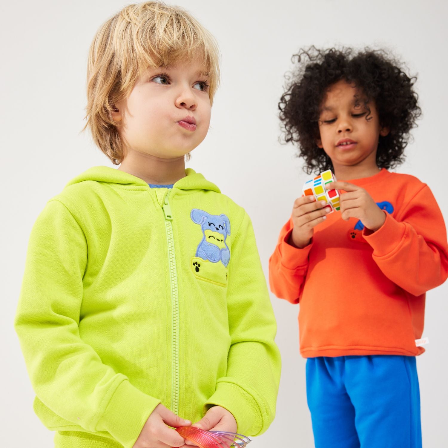 Ses Çıkaran LIME Fermuarlı Kapüşonlu Sweatshirt