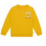 Ses Çıkaran Sarı Bisiklet Yaka Sweatshirt