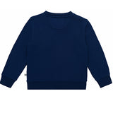 Ses Çıkaran Lacivert Bisiklet Yaka Sweatshirt