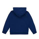 Ses Çıkaran Lacivert Fermuarlı Kapüşonlu Sweatshirt