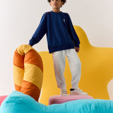 Erkek Çocuk Lacivert Bisiklet Yaka Sweatshirt