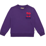 Ses Çıkaran Mor Bisiklet Yaka Sweatshirt