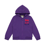 Ses Çıkaran Mor Fermuarlı Kapüşonlu Sweatshirt