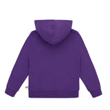 Ses Çıkaran Mor Fermuarlı Kapüşonlu Sweatshirt