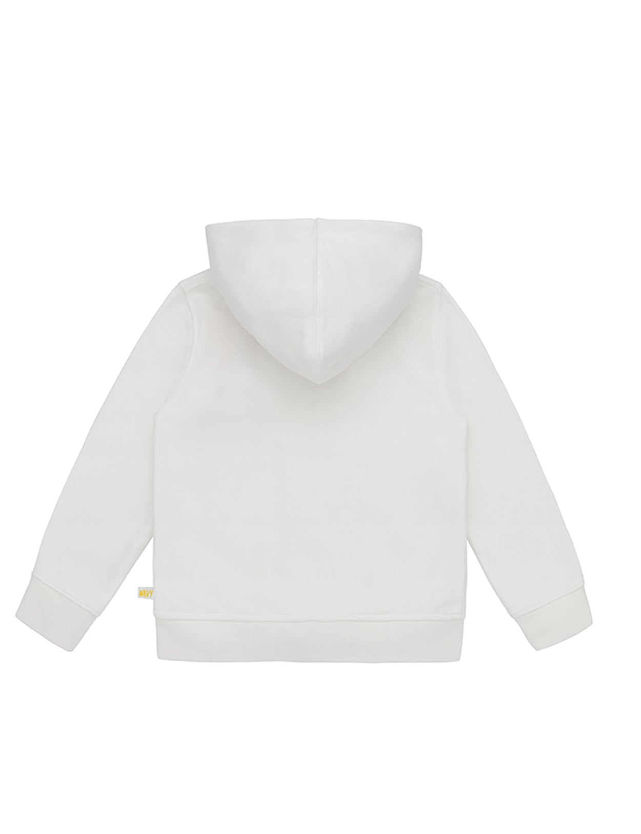 Ses Çıkaran Beyaz Fermuarlı Kapüşonlu Sweatshirt