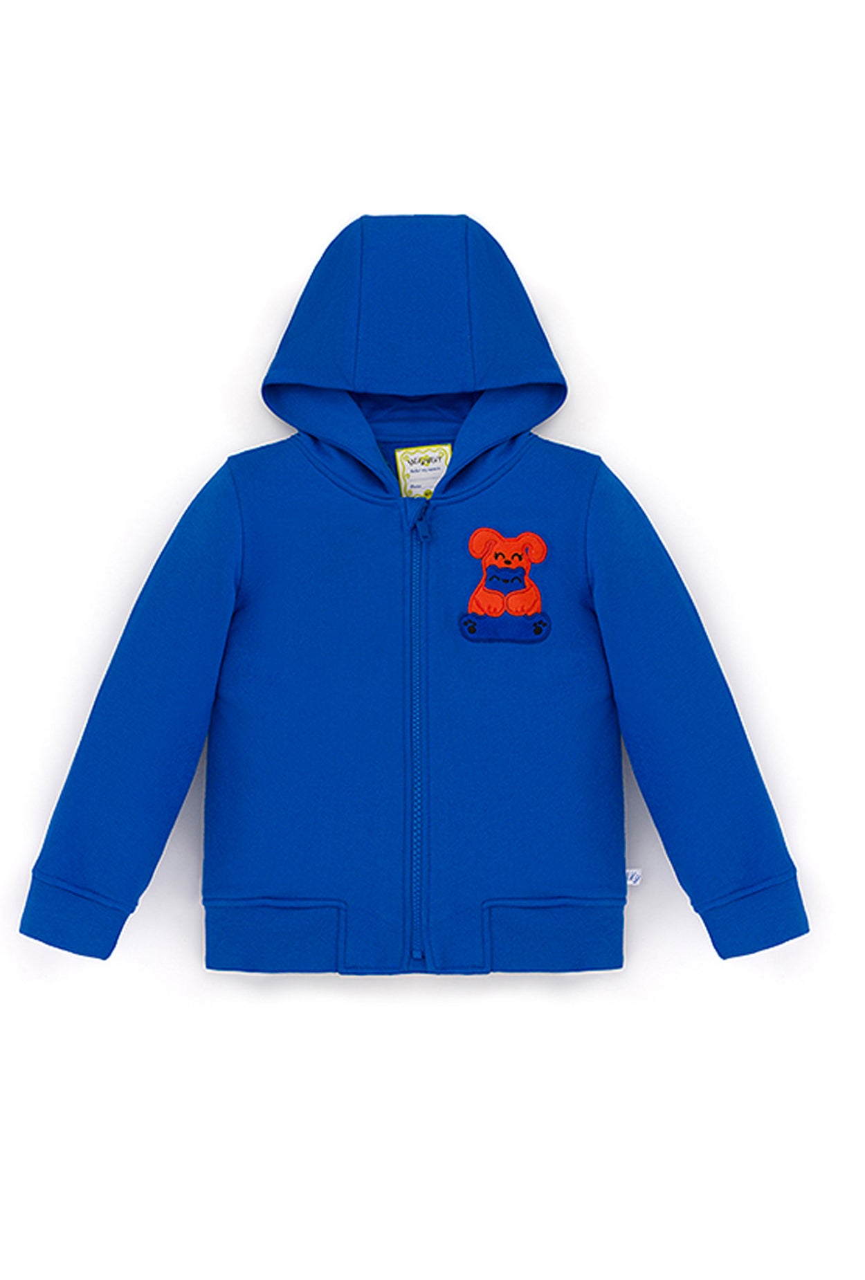 Ses Çıkaran Saks Mavisi Fermuarlı Kapüşonlu SWEATSHIRT