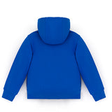 Ses Çıkaran Saks Mavisi Fermuarlı Kapüşonlu Sweatshirt