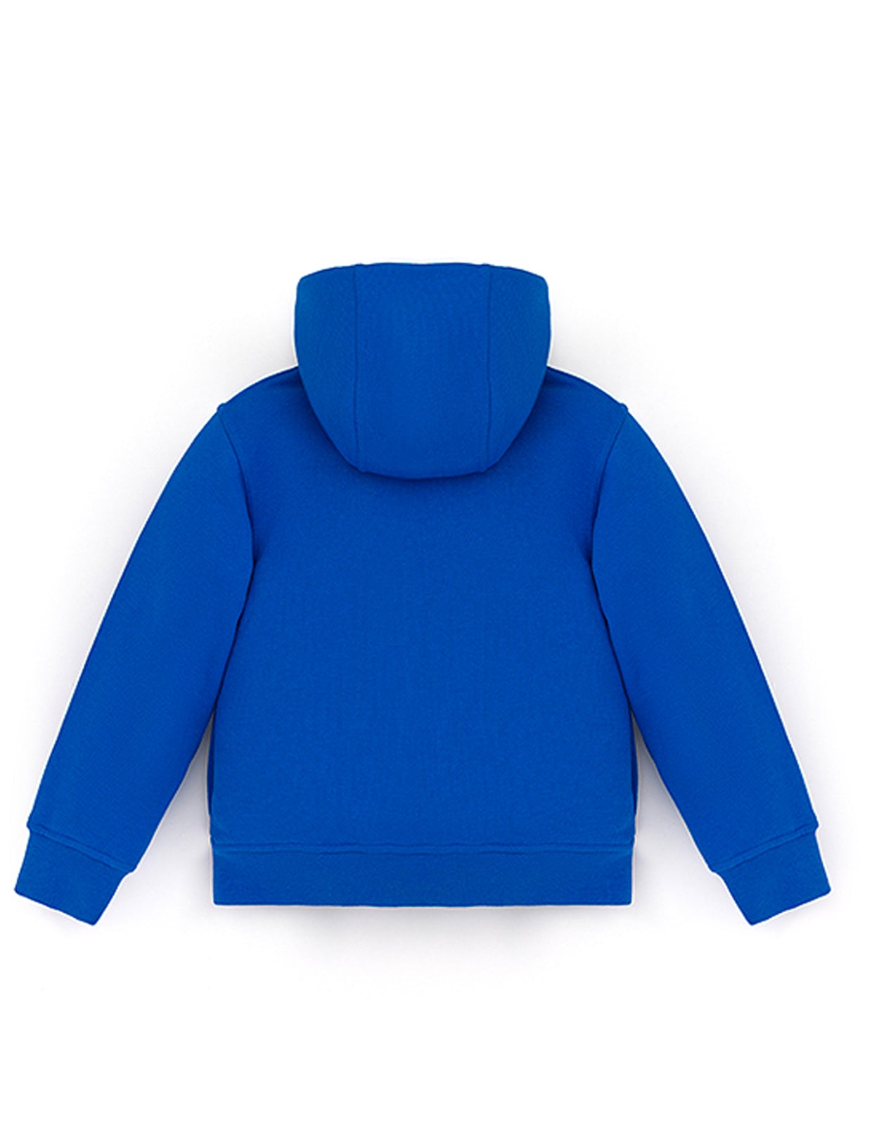 Ses Çıkaran Saks Mavisi Fermuarlı Kapüşonlu Sweatshirt