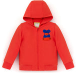 Ses Çıkaran Turuncu Fermuarlı Kapüşonlu Sweatshirt