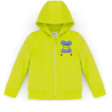 Squeaky Lime Zipped Hoodie Sweatshirt