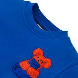 Ses Çıkaran Saks Mavisi Bisiklet Yaka Sweatshirt