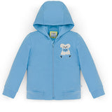 Squeaky Baby Blue Zipped Hoodie Sweatshirt