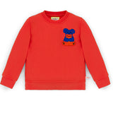 Ses Çıkaran Turuncu Bisiklet Yaka Sweatshirt