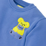 Ses Çıkaran Lila Bisiklet Yaka Sweatshirt