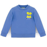 Ses Çıkaran Lila Bisiklet Yaka Sweatshirt
