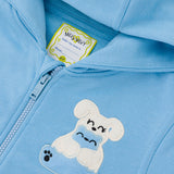 Squeaky Baby Blue Zipped Hoodie Sweatshirt