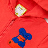 Ses Çıkaran Turuncu Fermuarlı Kapüşonlu Sweatshirt