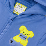 Ses Çıkaran Lila Fermuarlı Kapüşonlu Sweatshirt