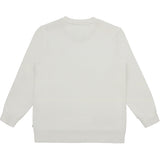 Kız Çocuk Beyaz Bisiklet Yaka Sweatshirt