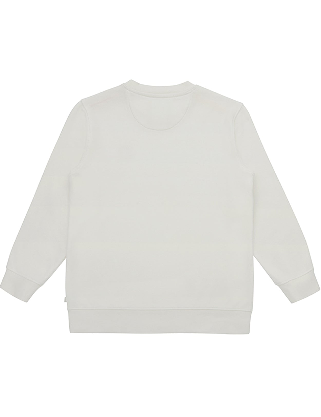 Kız Çocuk Beyaz Bisiklet Yaka Sweatshirt