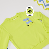 Squeaky Lime Zipped Hoodie Sweatshirt
